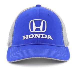 Honda Logo Embroidered Baseball Hat Blue Gray